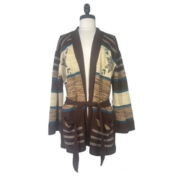 Monarch Knits vintage open belted cardigan - Picture 1 of 14